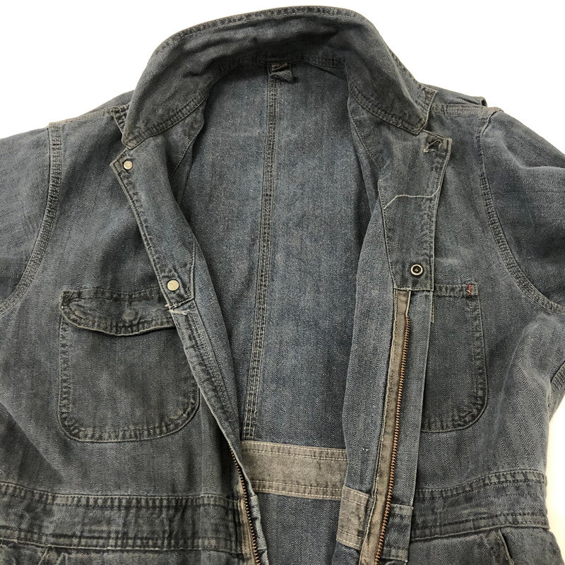 【現状渡し品】【メンズ】 BIG MAC ビッグマック 70’s S/S ALL IN ONE VINTAGE 70年代 ショートスリーブ オールインワン トップス つなぎ ヴィンテージ 145-250530-kk-13-tei サイズ：44R カラー：インディゴ 万代Net店