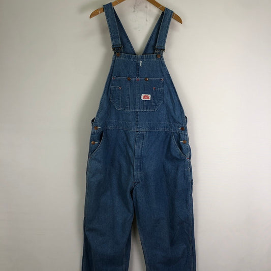 【中古品】【メンズ】 ROUND HOUSE ラウンドハウス 70’s DENIM OVERALL VINTAGE 70年代 デニム オーバーオール ボトムス ヴィンテージ 145-251127-ts-32-tei サイズ：44x30 カラー：インディゴ 万代Net店
