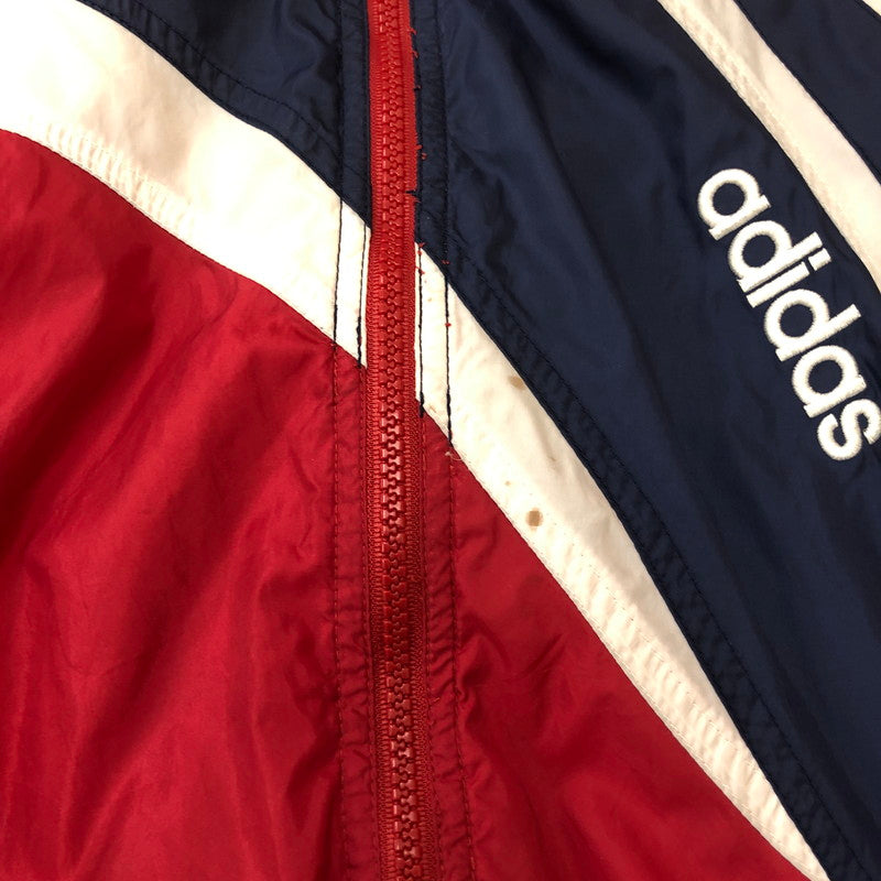 【現状渡し品】【メンズ】 adidas アディダス 80's NYLON ZIP UP JACKET VINTAGE 80年代 ナイロン ジップアップ ジャケット ライトアウター ヴィンテージ 148-250609-ks-17-fuz サイズ：L カラー：レッド 万代Net店