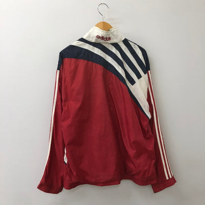 【現状渡し品】【メンズ】 adidas アディダス 80's NYLON ZIP UP JACKET VINTAGE 80年代 ナイロン ジップアップ ジャケット ライトアウター ヴィンテージ 148-250609-ks-17-fuz サイズ：L カラー：レッド 万代Net店
