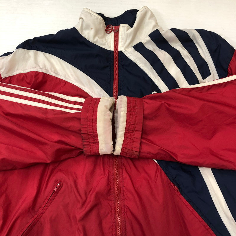 【現状渡し品】【メンズ】 adidas アディダス 80's NYLON ZIP UP JACKET VINTAGE 80年代 ナイロン ジップアップ ジャケット ライトアウター ヴィンテージ 148-250609-ks-17-fuz サイズ：L カラー：レッド 万代Net店