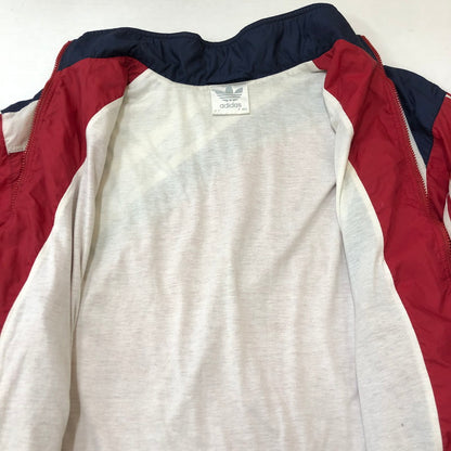 【現状渡し品】【メンズ】 adidas アディダス 80's NYLON ZIP UP JACKET VINTAGE 80年代 ナイロン ジップアップ ジャケット ライトアウター ヴィンテージ 148-250609-ks-17-fuz サイズ：L カラー：レッド 万代Net店