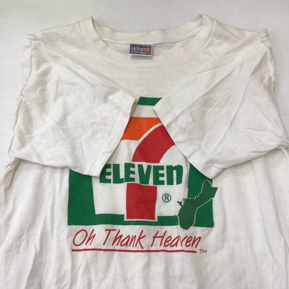 【中古品】【メンズ】 ALLSPORT オールスポーツ 90's 7ELEVEN S/S PRINT TEE 90年代 セブンイレブン ショートスリーブ プリント Tシャツ 半袖 トップス 145-250604-kk-19-tei サイズ：M カラー：ホワイト 万代Net店