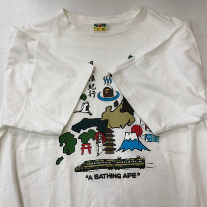 【中古品】【メンズ】 A BATHING APE アベイシングエイプ JAPONISM COLLECTION JAPAN CULTURE TEE 001TEH201040X ジャポニズム コレクション ジャパン カルチャー Tシャツ 日本猿紀行 半袖 トップス 142-250621-yo-11-tei サイズ：2XL カラー：ホワイト 万代Net店