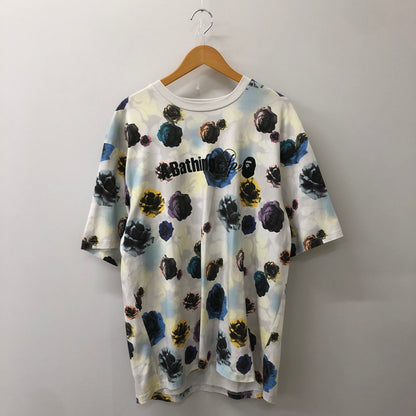 【中古品】【メンズ】 A BATHING APE アベイシングエイプ FLORAL CAMO RELAXED FIT TEE 001CSK801302M フローラル カモ リラックス フィット Tシャツ 半袖 トップス 142-250621-yo-14-tei サイズ：XL カラー：アイボリー 万代Net店
