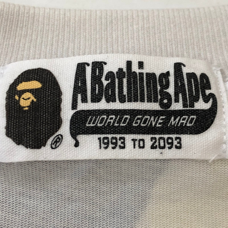 【中古品】【メンズ】 A BATHING APE アベイシングエイプ FLORAL CAMO RELAXED FIT TEE 001CSK801302M フローラル カモ リラックス フィット Tシャツ 半袖 トップス 142-250621-yo-14-tei サイズ：XL カラー：アイボリー 万代Net店