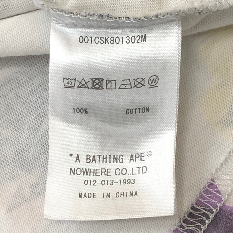 【中古品】【メンズ】 A BATHING APE アベイシングエイプ FLORAL CAMO RELAXED FIT TEE 001CSK801302M フローラル カモ リラックス フィット Tシャツ 半袖 トップス 142-250621-yo-14-tei サイズ：XL カラー：アイボリー 万代Net店