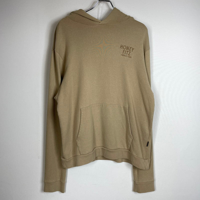 【中古品】【メンズ】 HONEY FITS ハニーフィッツ EMBROIDERED LOGO HOODIE 刺繍ロゴフーディー トップス プルオーバーパーカー 142-260806-ss-06-tei サイズ：L カラー：ベージュ 万代Net店