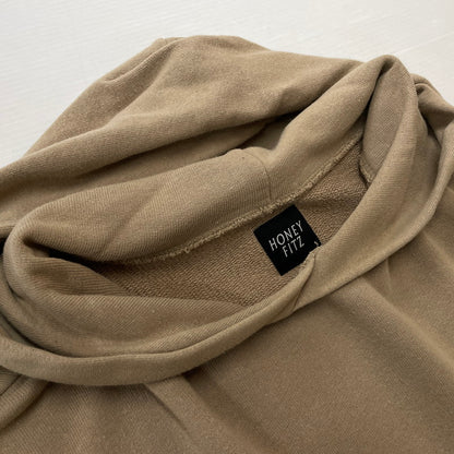 【中古品】【メンズ】 HONEY FITS ハニーフィッツ EMBROIDERED LOGO HOODIE 刺繍ロゴフーディー トップス プルオーバーパーカー 142-260806-ss-06-tei サイズ：L カラー：ベージュ 万代Net店