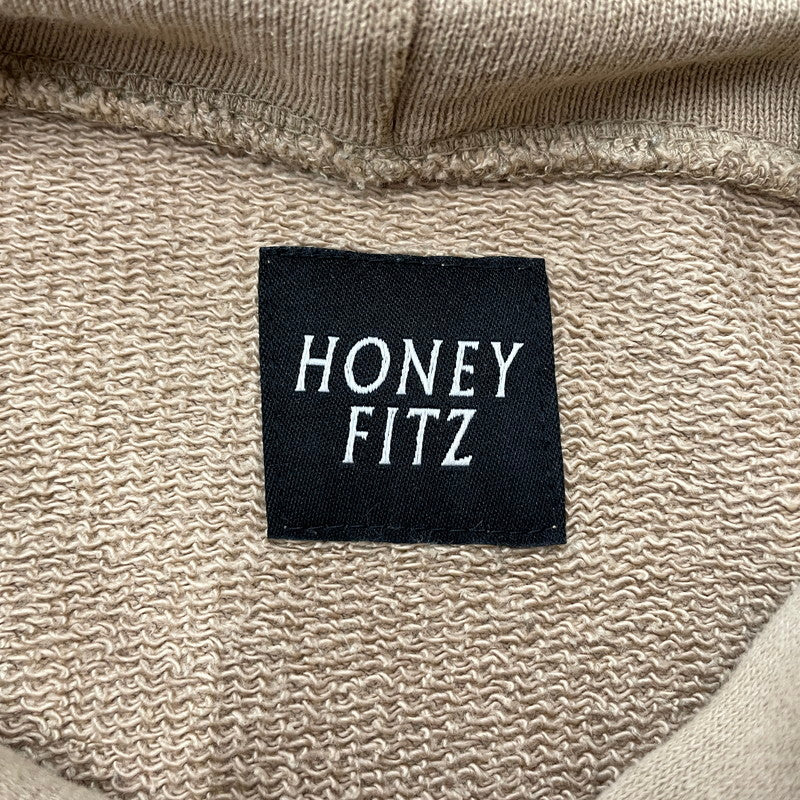【中古品】【メンズ】 HONEY FITS ハニーフィッツ EMBROIDERED LOGO HOODIE 刺繍ロゴフーディー トップス プルオーバーパーカー 142-260806-ss-06-tei サイズ：L カラー：ベージュ 万代Net店
