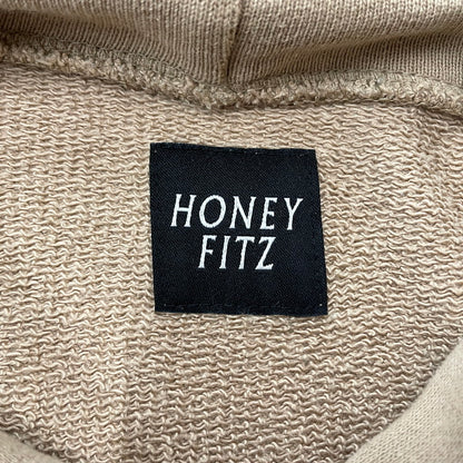 【中古品】【メンズ】 HONEY FITS ハニーフィッツ EMBROIDERED LOGO HOODIE 刺繍ロゴフーディー トップス プルオーバーパーカー 142-260806-ss-06-tei サイズ：L カラー：ベージュ 万代Net店