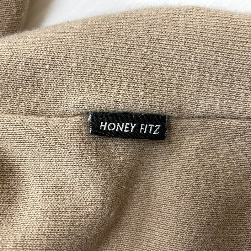 【中古品】【メンズ】 HONEY FITS ハニーフィッツ EMBROIDERED LOGO HOODIE 刺繍ロゴフーディー トップス プルオーバーパーカー 142-260806-ss-06-tei サイズ：L カラー：ベージュ 万代Net店