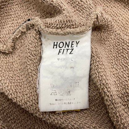 【中古品】【メンズ】 HONEY FITS ハニーフィッツ EMBROIDERED LOGO HOODIE 刺繍ロゴフーディー トップス プルオーバーパーカー 142-260806-ss-06-tei サイズ：L カラー：ベージュ 万代Net店