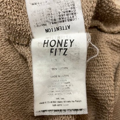 【中古品】【メンズ】 HONEY FITS ハニーフィッツ EMBROIDERED LOGO HOODIE 刺繍ロゴフーディー トップス プルオーバーパーカー 142-260806-ss-06-tei サイズ：L カラー：ベージュ 万代Net店