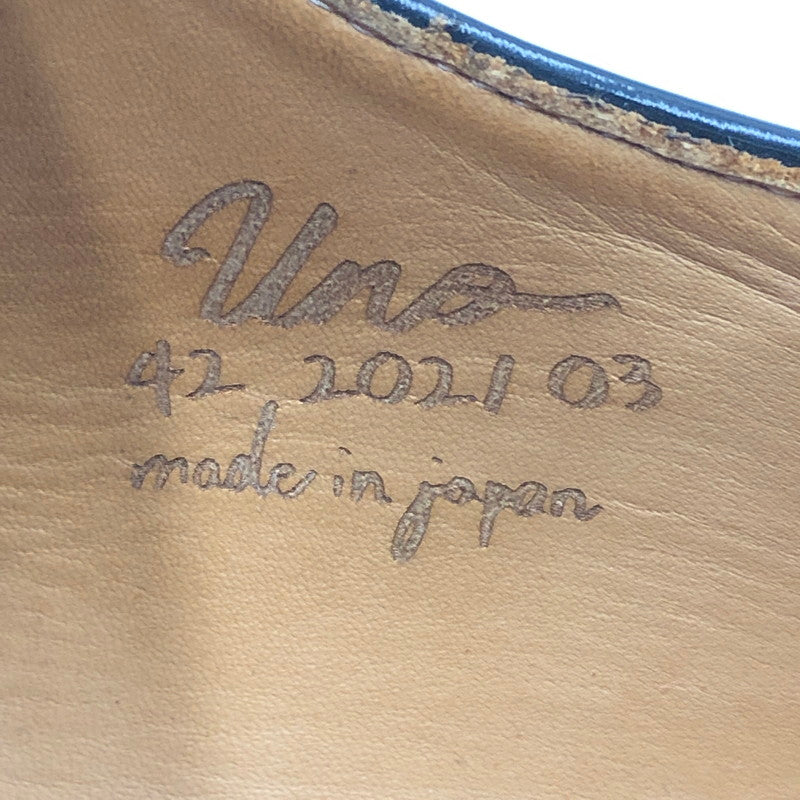 【中古品】【メンズ】 NERD MIND ナードマインド UNO GLASS LEATHER SHOES ウノ ガラスレザーシューズ 革靴 ビジネスシューズ 164-250625-KS-12-tei サイズ：42(26cm) カラー：BLACK 万代Net店