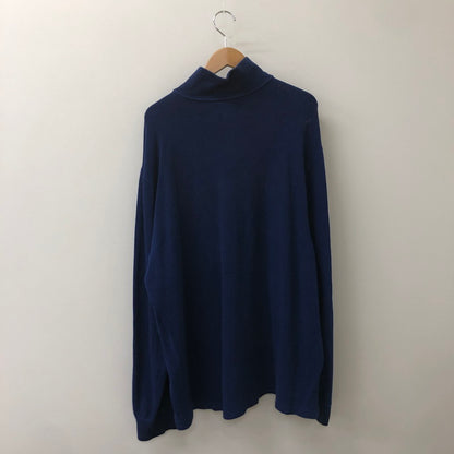 【中古品】【メンズ】 Polo by Ralph Lauren ポロバイラルフローレン TRIPLEPONY HALF ZIP SWEATER MC26B トリプルポニー ハーフジップ セーター スウェット トップス プルオーバー 145-250609-KS-11-tei サイズ：XL カラー：ブルー 万代Net店