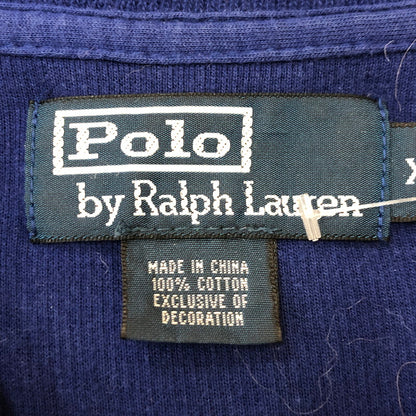 【中古品】【メンズ】 Polo by Ralph Lauren ポロバイラルフローレン TRIPLEPONY HALF ZIP SWEATER MC26B トリプルポニー ハーフジップ セーター スウェット トップス プルオーバー 145-250609-KS-11-tei サイズ：XL カラー：ブルー 万代Net店