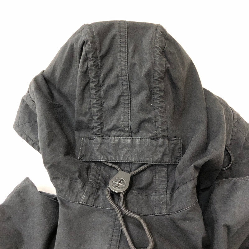【中古品】【メンズ】 STONE ISLAND ストーンアイランド COTTON CORDURA HOODED JACKET 721542021 コットン コーデュラ フーデッドジャケット ライトアウター 141-250604-kk-03-fuz サイズ：M カラー：ブラック 万代Net店