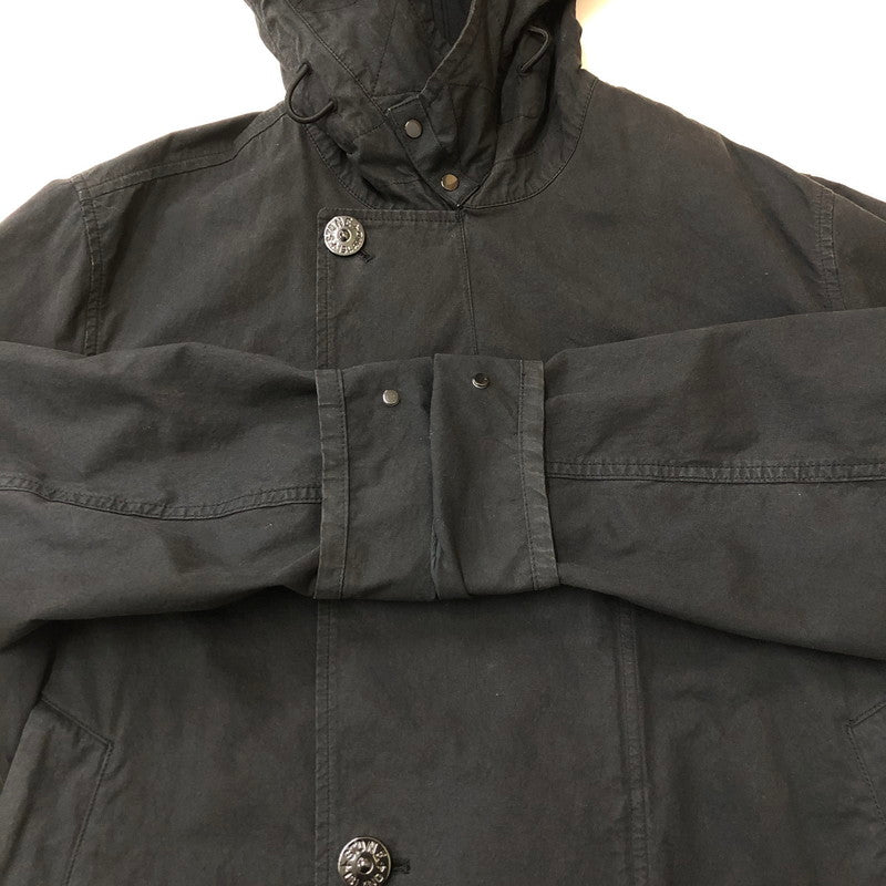 【中古品】【メンズ】 STONE ISLAND ストーンアイランド COTTON CORDURA HOODED JACKET 721542021 コットン コーデュラ フーデッドジャケット ライトアウター 141-250604-kk-03-fuz サイズ：M カラー：ブラック 万代Net店