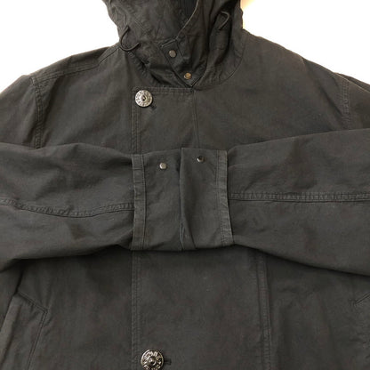 【中古品】【メンズ】 STONE ISLAND ストーンアイランド COTTON CORDURA HOODED JACKET 721542021 コットン コーデュラ フーデッドジャケット ライトアウター 141-250604-kk-03-fuz サイズ：M カラー：ブラック 万代Net店