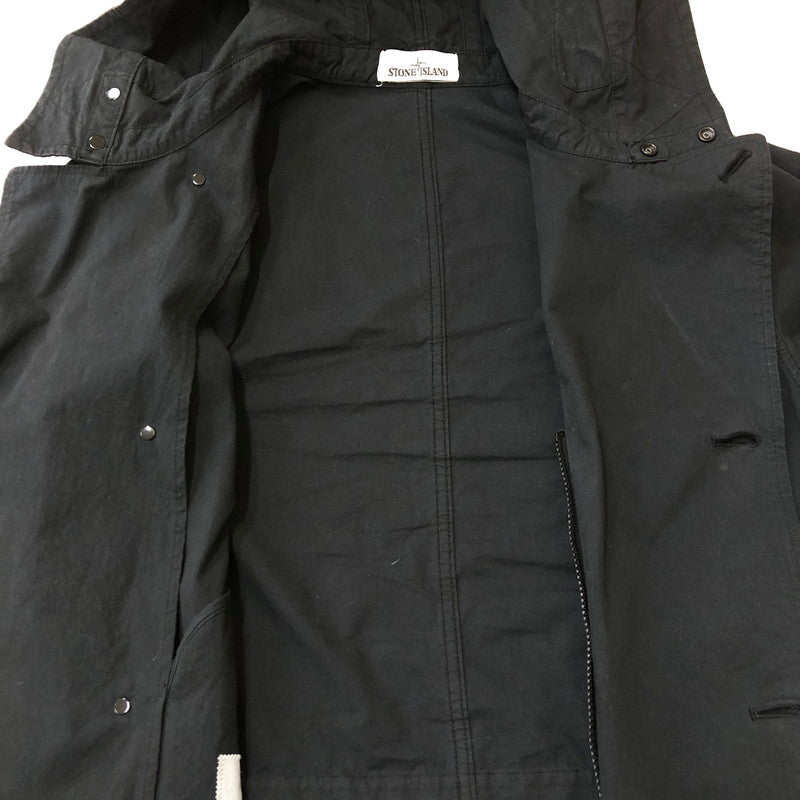 【中古品】【メンズ】 STONE ISLAND ストーンアイランド COTTON CORDURA HOODED JACKET 721542021 コットン コーデュラ フーデッドジャケット ライトアウター 141-250604-kk-03-fuz サイズ：M カラー：ブラック 万代Net店