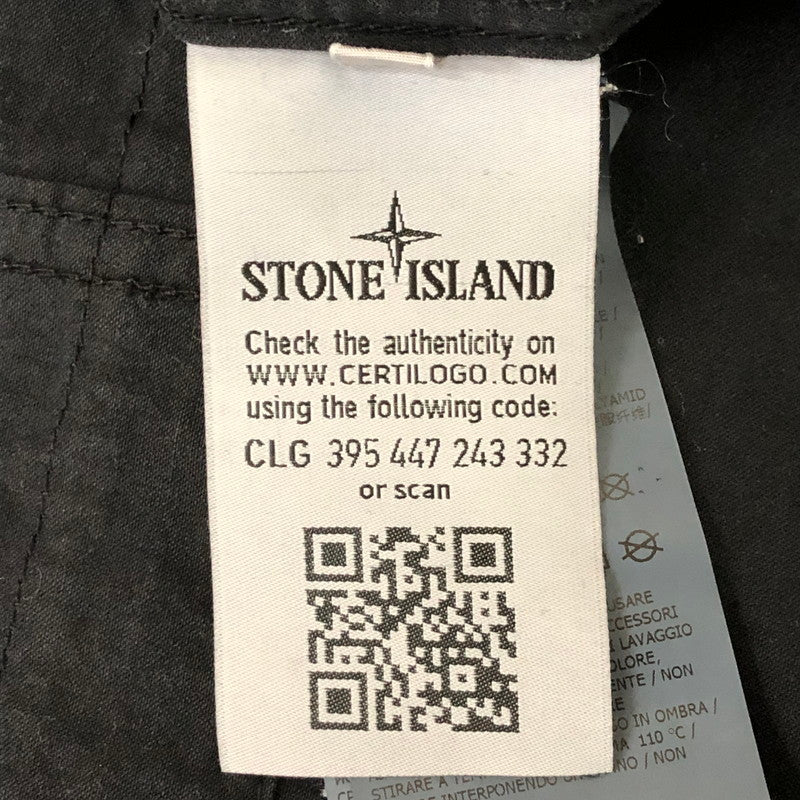 【中古品】【メンズ】 STONE ISLAND ストーンアイランド COTTON CORDURA HOODED JACKET 721542021 コットン コーデュラ フーデッドジャケット ライトアウター 141-250604-kk-03-fuz サイズ：M カラー：ブラック 万代Net店