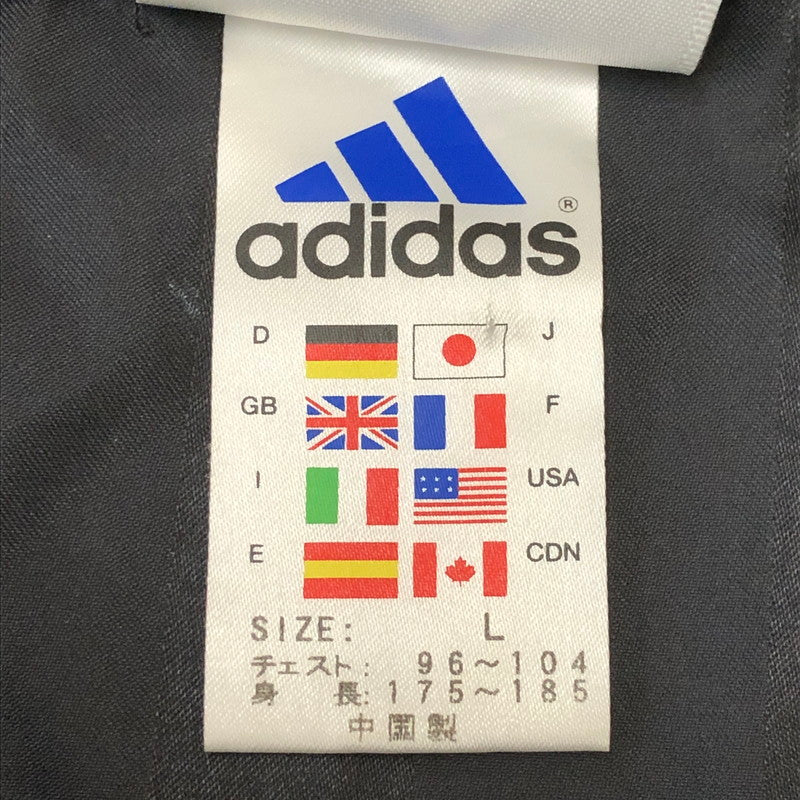 【中古品】【メンズ】 adidas アディダス 90's NYLON JACKET JD2004 90年代 ナイロンジャケット 万国旗タグ ライトアウター プルオーバー 148-250602-KS-23-tei サイズ：L カラー：ブラック 万代Net店