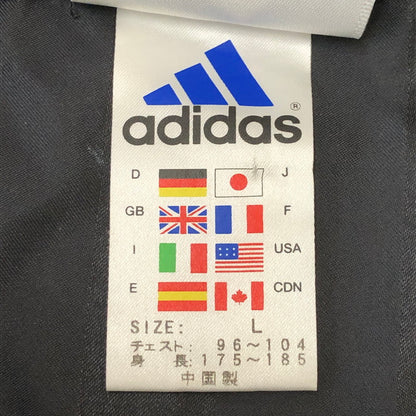 【中古品】【メンズ】 adidas アディダス 90's NYLON JACKET JD2004 90年代 ナイロンジャケット 万国旗タグ ライトアウター プルオーバー 148-250602-KS-23-tei サイズ：L カラー：ブラック 万代Net店