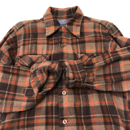 【現状渡し品】【メンズ】 PENDLETON ペンドルトン 70’s WOOL BOARD SHIRT VINTAGE 70年代 ウール ボードシャツ 長袖 トップス ヴィンテージ 145-250604-kk-20-tei サイズ：S カラー：ブラウン 万代Net店
