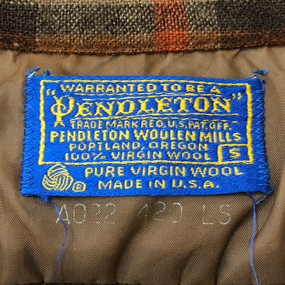 【現状渡し品】【メンズ】 PENDLETON ペンドルトン 70’s WOOL BOARD SHIRT VINTAGE 70年代 ウール ボードシャツ 長袖 トップス ヴィンテージ 145-250604-kk-20-tei サイズ：S カラー：ブラウン 万代Net店