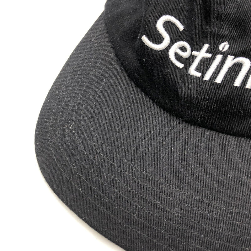 【中古品】【メンズ】 SETINN セットイン × APPLE BUTTER STORE ABS アップルバターストア 別注 コラボ 24AW LOGO CAP 刺繍 ロゴ キャップ 帽子 185-250709-yo-29-tei サイズ：F カラー：ブラック 万代Net店