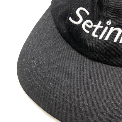 【中古品】【メンズ】 SETINN セットイン × APPLE BUTTER STORE ABS アップルバターストア 別注 コラボ 24AW LOGO CAP 刺繍 ロゴ キャップ 帽子 185-250709-yo-29-tei サイズ：F カラー：ブラック 万代Net店