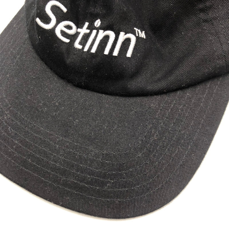 【中古品】【メンズ】 SETINN セットイン × APPLE BUTTER STORE ABS アップルバターストア 別注 コラボ 24AW LOGO CAP 刺繍 ロゴ キャップ 帽子 185-250709-yo-29-tei サイズ：F カラー：ブラック 万代Net店
