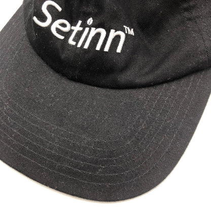 【中古品】【メンズ】 SETINN セットイン × APPLE BUTTER STORE ABS アップルバターストア 別注 コラボ 24AW LOGO CAP 刺繍 ロゴ キャップ 帽子 185-250709-yo-29-tei サイズ：F カラー：ブラック 万代Net店