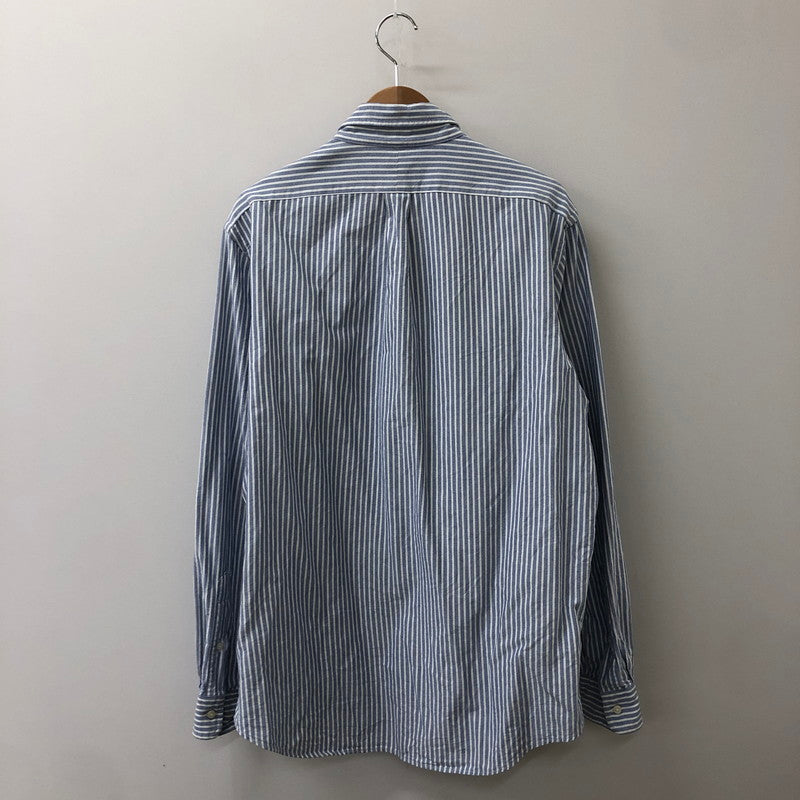 【中古品】【メンズ】 POLO RALPH LAUREN ポロ・ラルフローレン CLASSIC FIT L/S STRIPE B.D SHIRT クラシック フィット ストライプ ロングスリーブ ボタンダウンシャツ 長袖 トップス 147-250602-KS-19-tei サイズ：L カラー：ブルー 万代Net店