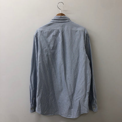 【中古品】【メンズ】 POLO RALPH LAUREN ポロ・ラルフローレン CLASSIC FIT L/S STRIPE B.D SHIRT クラシック フィット ストライプ ロングスリーブ ボタンダウンシャツ 長袖 トップス 147-250602-KS-19-tei サイズ：L カラー：ブルー 万代Net店