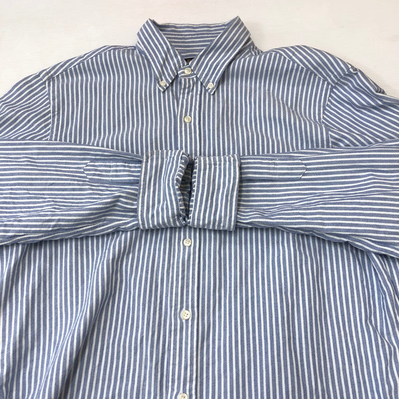 【中古品】【メンズ】 POLO RALPH LAUREN ポロ・ラルフローレン CLASSIC FIT L/S STRIPE B.D SHIRT クラシック フィット ストライプ ロングスリーブ ボタンダウンシャツ 長袖 トップス 147-250602-KS-19-tei サイズ：L カラー：ブルー 万代Net店