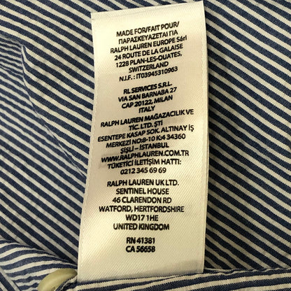 【中古品】【メンズ】 POLO RALPH LAUREN ポロ・ラルフローレン CLASSIC FIT L/S STRIPE B.D SHIRT クラシック フィット ストライプ ロングスリーブ ボタンダウンシャツ 長袖 トップス 147-250602-KS-18-tei サイズ：L カラー：ブルー 万代Net店