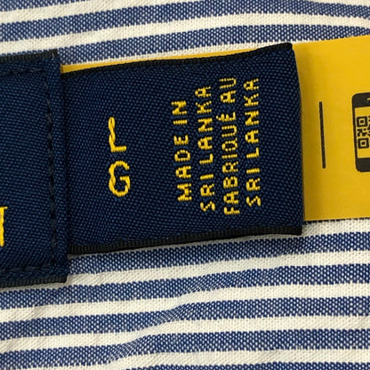 【中古品】【メンズ】 POLO RALPH LAUREN ポロ・ラルフローレン CLASSIC FIT L/S STRIPE B.D SHIRT クラシック フィット ストライプ ロングスリーブ ボタンダウンシャツ 長袖 トップス 147-250602-KS-18-tei サイズ：L カラー：ブルー 万代Net店