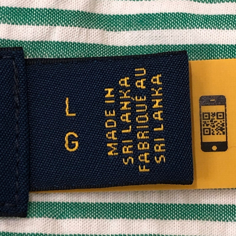 【中古品】【メンズ】 POLO RALPH LAUREN ポロ・ラルフローレン CLASSIC FIT L/S STRIPE B.D SHIRT クラシック フィット ストライプ ロングスリーブ ボタンダウンシャツ 長袖 トップス 147-250602-KS-15-tei サイズ：L カラー：グリーン 万代Net店