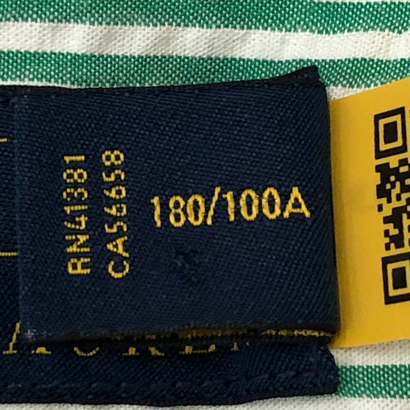 【中古品】【メンズ】 POLO RALPH LAUREN ポロ・ラルフローレン CLASSIC FIT L/S STRIPE B.D SHIRT クラシック フィット ストライプ ロングスリーブ ボタンダウンシャツ 長袖 トップス 147-250602-KS-15-tei サイズ：L カラー：グリーン 万代Net店