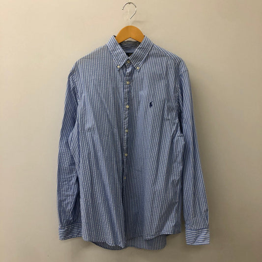 【中古品】【メンズ】 POLO RALPH LAUREN ポロ・ラルフローレン CLASSIC FIT L/S STRIPE B.D SHIRT クラシック フィット ストライプ ロングスリーブ ボタンダウンシャツ 長袖 トップス 147-250602-KS-17-tei サイズ：L カラー：ブルー 万代Net店