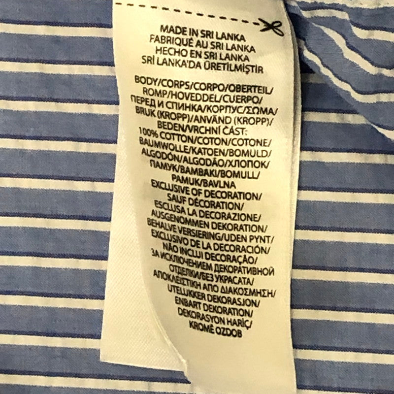 【中古品】【メンズ】 POLO RALPH LAUREN ポロ・ラルフローレン CLASSIC FIT L/S STRIPE B.D SHIRT クラシック フィット ストライプ ロングスリーブ ボタンダウンシャツ 長袖 トップス 147-250602-KS-17-tei サイズ：L カラー：ブルー 万代Net店