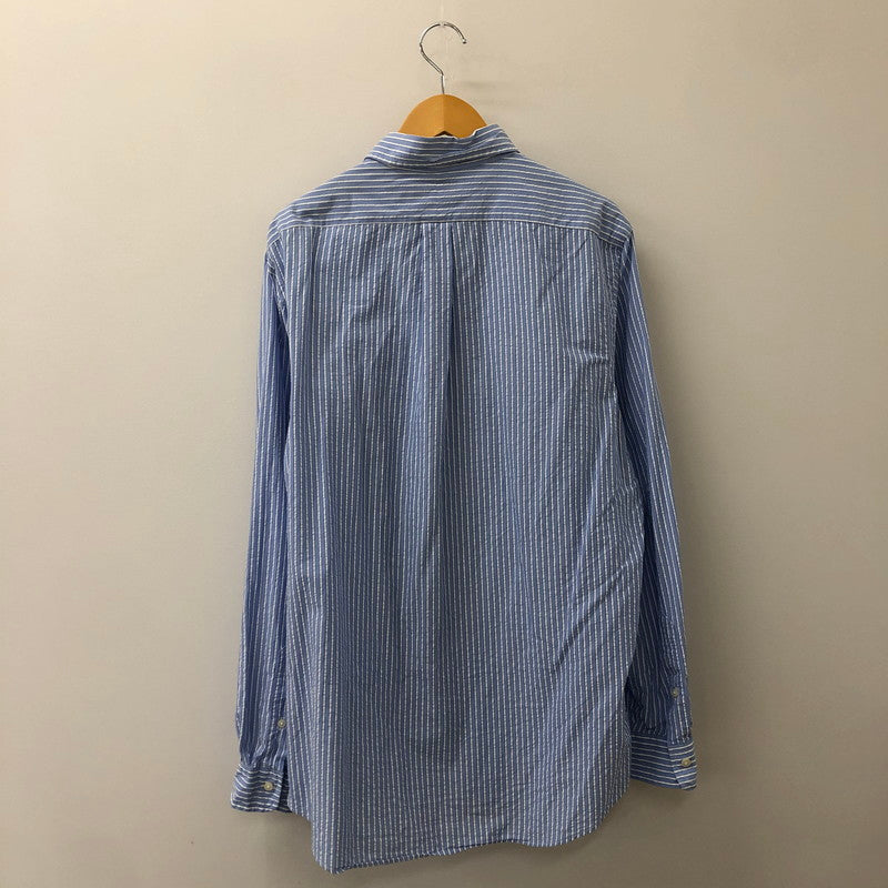 【中古品】【メンズ】 POLO RALPH LAUREN ポロ・ラルフローレン CLASSIC FIT L/S STRIPE B.D SHIRT クラシック フィット ストライプ ロングスリーブ ボタンダウンシャツ 長袖 トップス 147-250602-KS-17-tei サイズ：L カラー：ブルー 万代Net店