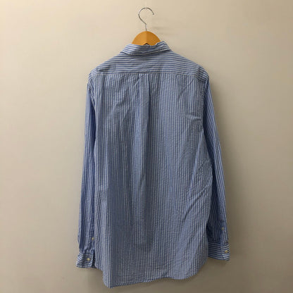 【中古品】【メンズ】 POLO RALPH LAUREN ポロ・ラルフローレン CLASSIC FIT L/S STRIPE B.D SHIRT クラシック フィット ストライプ ロングスリーブ ボタンダウンシャツ 長袖 トップス 147-250602-KS-17-tei サイズ：L カラー：ブルー 万代Net店