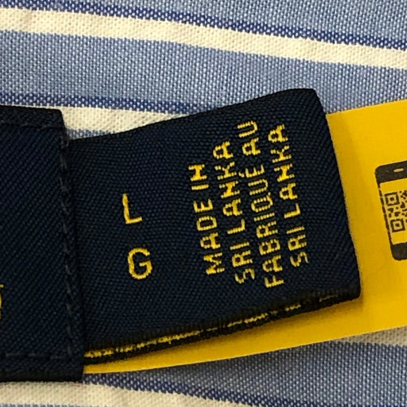 【中古品】【メンズ】 POLO RALPH LAUREN ポロ・ラルフローレン CLASSIC FIT L/S STRIPE B.D SHIRT クラシック フィット ストライプ ロングスリーブ ボタンダウンシャツ 長袖 トップス 147-250602-KS-17-tei サイズ：L カラー：ブルー 万代Net店