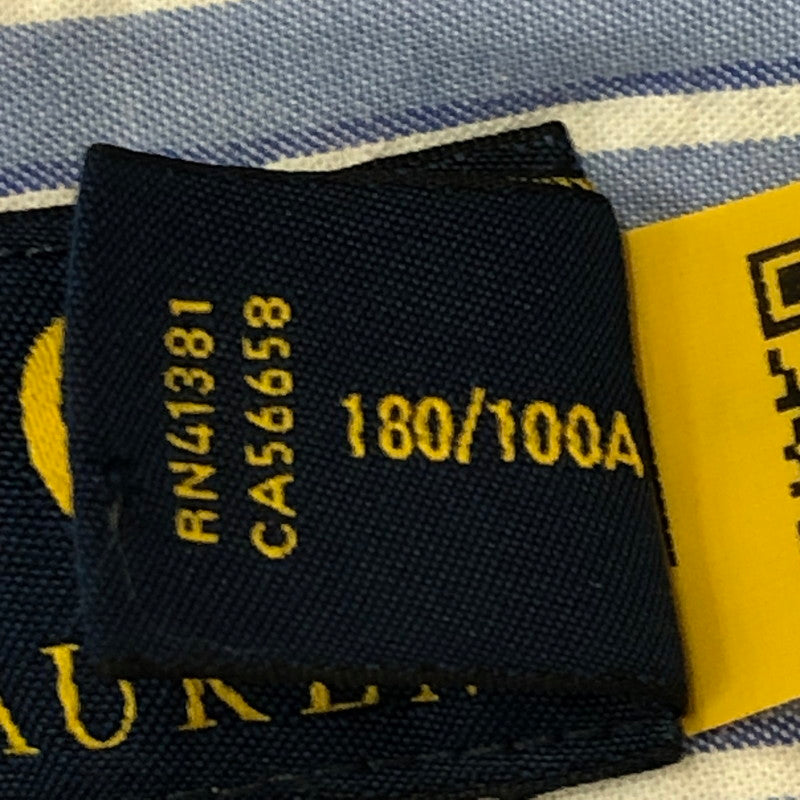 【中古品】【メンズ】 POLO RALPH LAUREN ポロ・ラルフローレン CLASSIC FIT L/S STRIPE B.D SHIRT クラシック フィット ストライプ ロングスリーブ ボタンダウンシャツ 長袖 トップス 147-250602-KS-17-tei サイズ：L カラー：ブルー 万代Net店