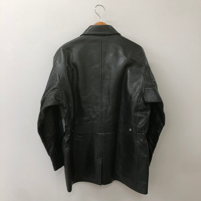 【現状渡し品】【メンズ】 UNKNOWN LEATHER DOUBLE JACKET レザー ダブル ジャケット アウター 147-250622-KS-21-tei サイズ：表記なし カラー：ブラック 万代Net店