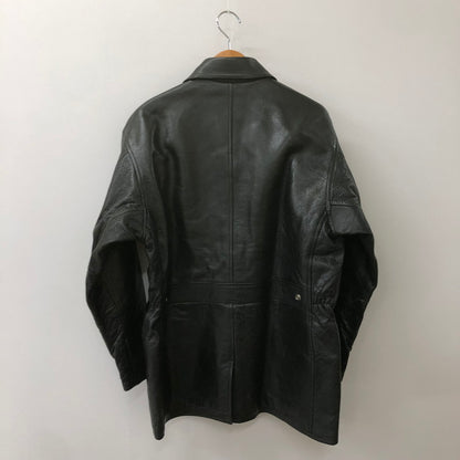 【現状渡し品】【メンズ】 UNKNOWN LEATHER DOUBLE JACKET レザー ダブル ジャケット アウター 147-250622-KS-21-tei サイズ：表記なし カラー：ブラック 万代Net店