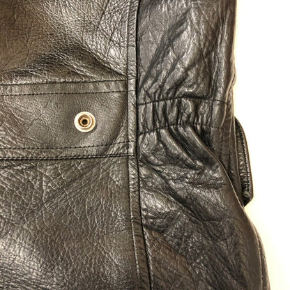 【現状渡し品】【メンズ】 UNKNOWN LEATHER DOUBLE JACKET レザー ダブル ジャケット アウター 147-250622-KS-21-tei サイズ：表記なし カラー：ブラック 万代Net店